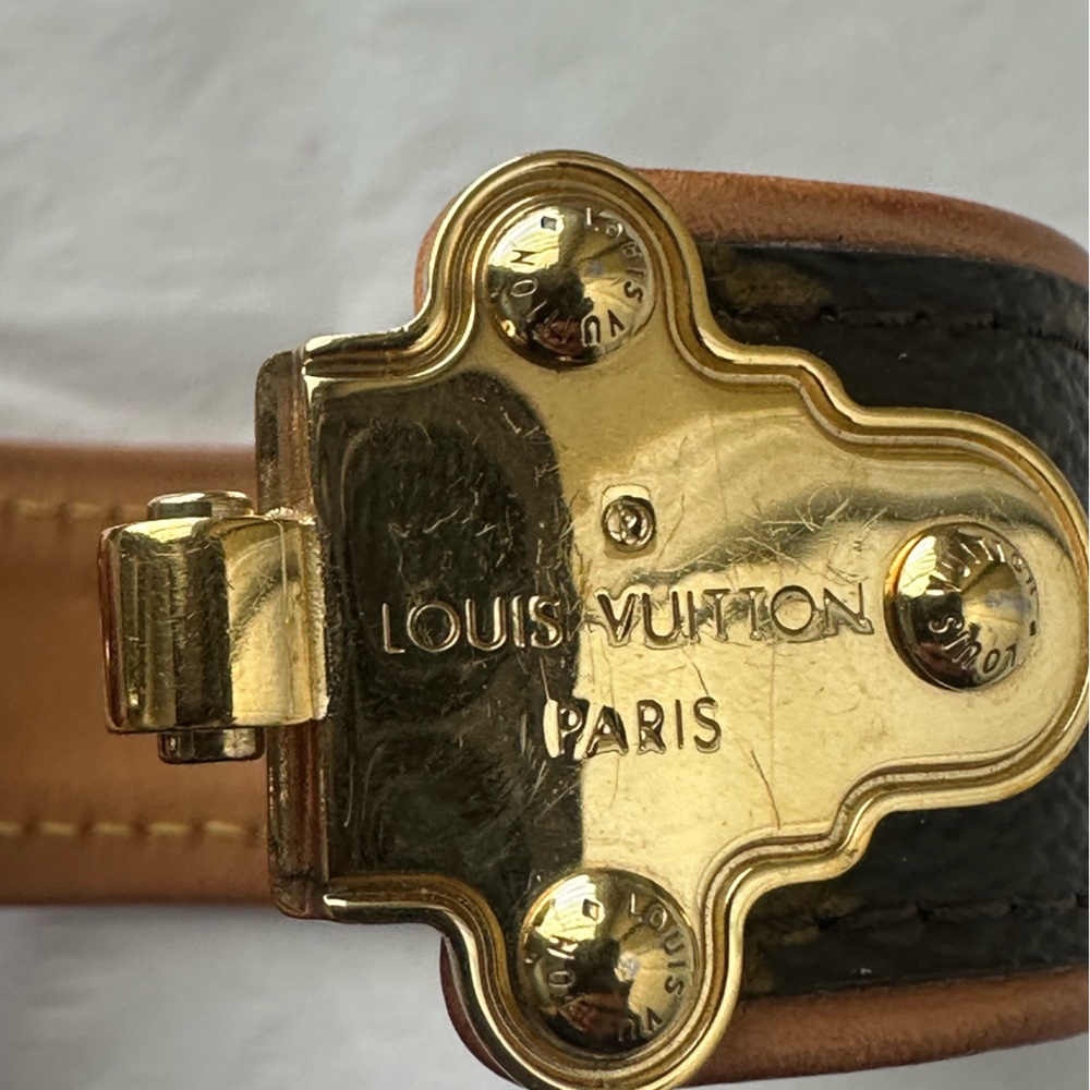 Louis Vuitton Black and Gold Cuff Bracelet - Picture 6 of 6